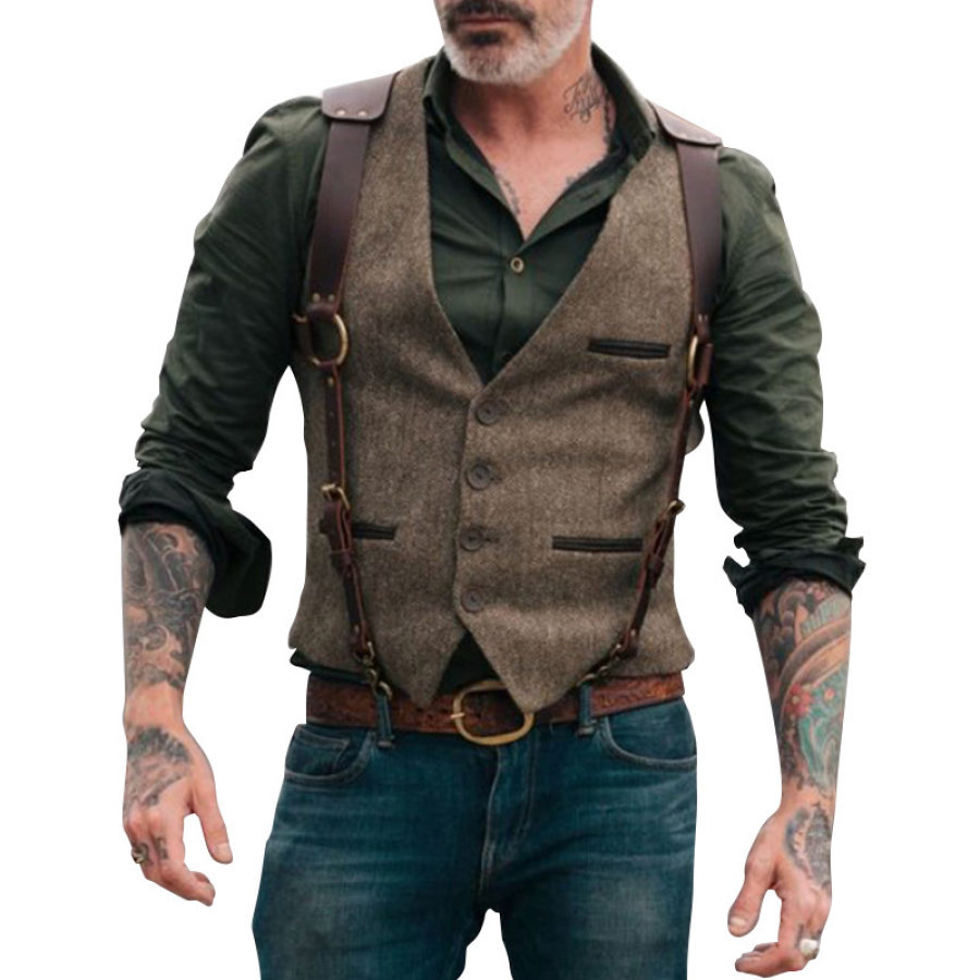 

Mens fashion personality outdoor sports vest
