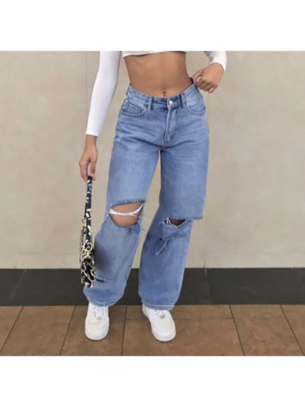 Loose casual jeans WJ13 - Inkshe.com 