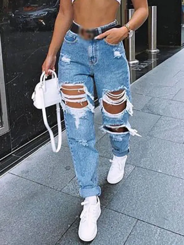 Loose casual jeans - Inkshe.com 