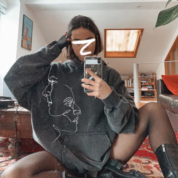 Vintage Basic Long Sleeve Sweatshirt - Leanarea.chimpone.com 