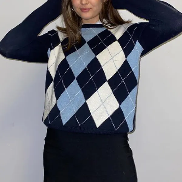 British check sweater - Leanarea.chimpone.com 