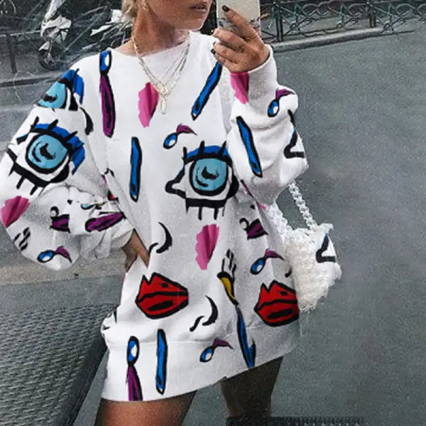 Printed Bicycle Sweatshirt - Leanarea.chimpone.com 
