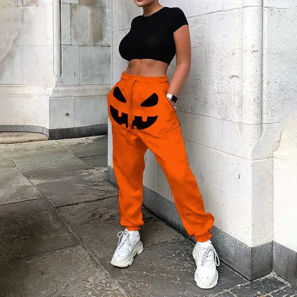 Halloween print sweatpants - Leanarea.chimpone.com 
