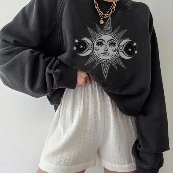 All-match fun sun print hoodie - Leanarea.chimpone.com 