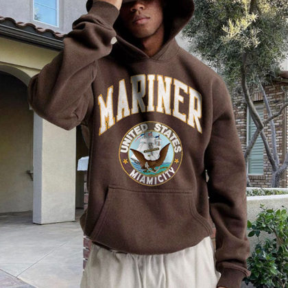 Men's Marines Casual Print Hoodie