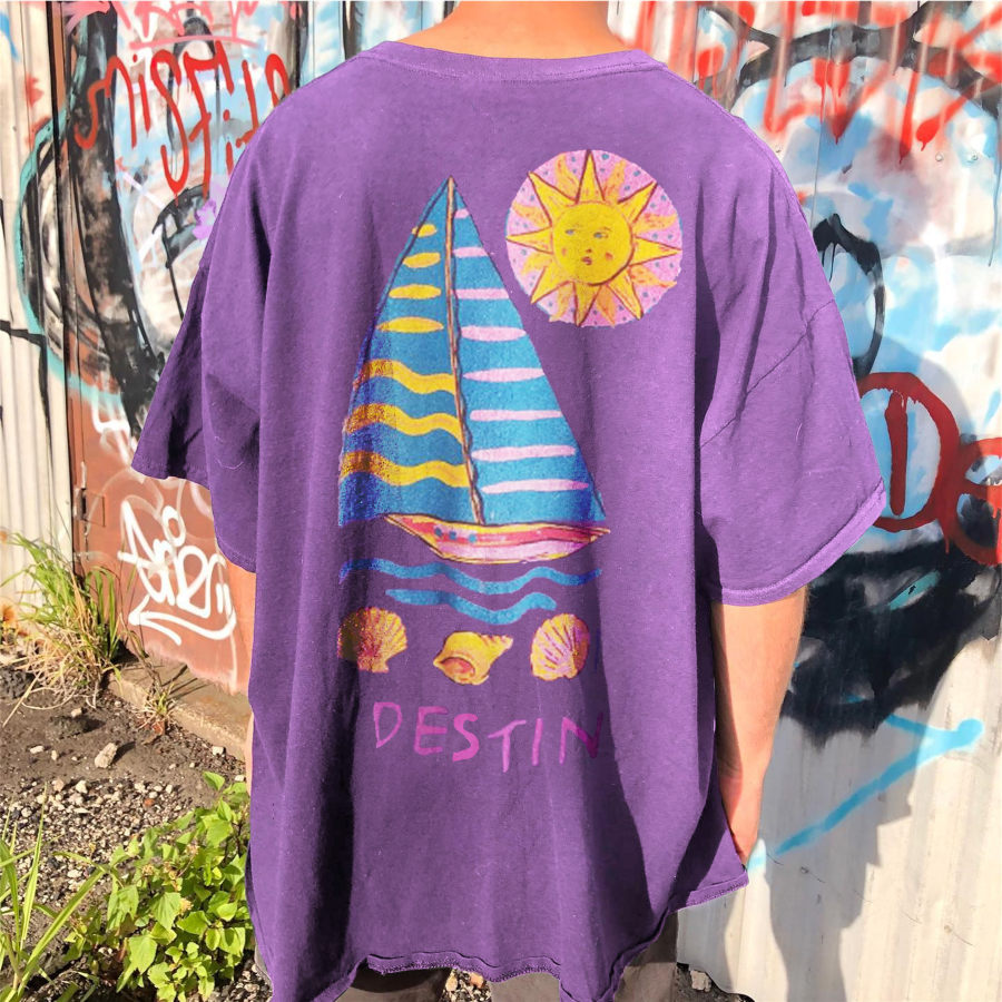 

Men's Oversized Vintage Surf T-Shirt