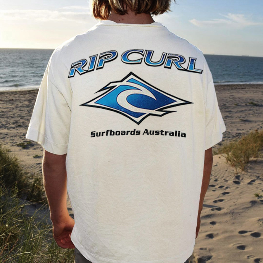 

Vintage Oversized Unisex Holiday Surf Print T-shirt