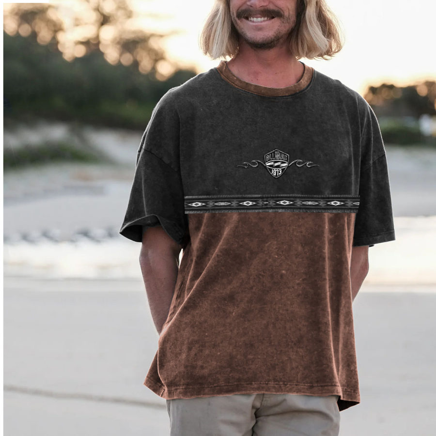 

Men's Vintage Holiday Color Contrast Surf T-Shirt