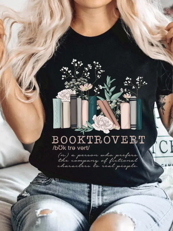 Booktrovert Book Lovers T-shirt - Realyiyi.com 