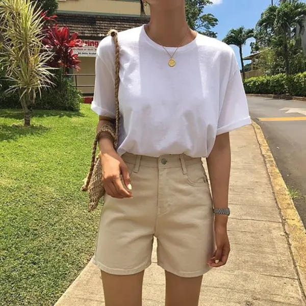 Womens casual loose shorts ss80 - Leanarea.chimpone.com 