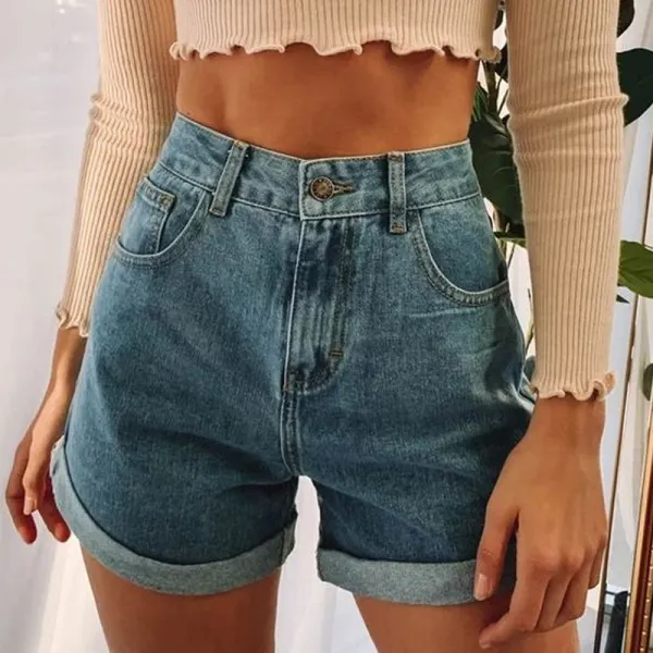 Womens casual denim shorts - Leanarea.chimpone.com 