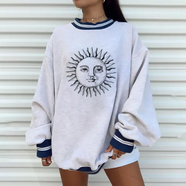 Casual fashion round neck pullover - Leanarea.chimpone.com 