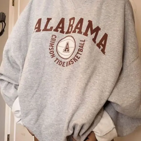 Casual 'ALABAMA' Sweatshirt Only CA$33.95 - Relieffe.com 