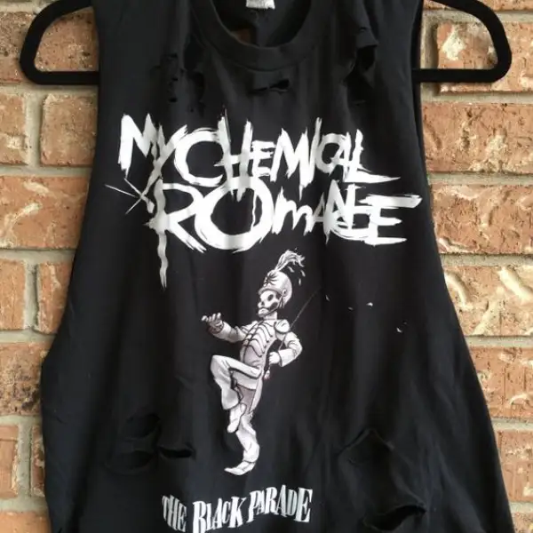 Retro casual skull printed hole vest - Leanarea.chimpone.com 