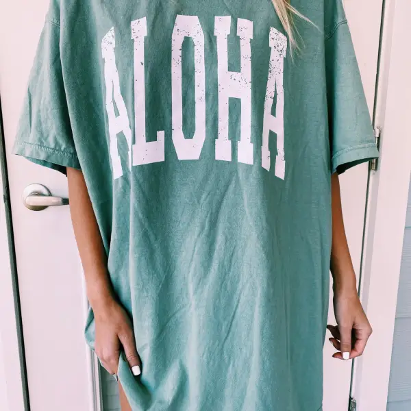 LIGHT GREEN ALOHA TEE - Leanarea.chimpone.com 