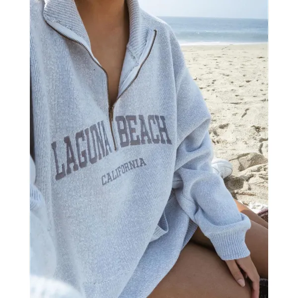 Vintage Long-sleeved Printed Sweatshirt - Honeylop.chimpone.com 
