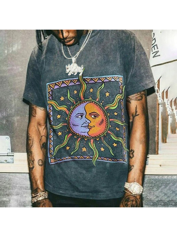 Vintage Sublime Shirt mens vintage round neck printed short-sleeved t-shirts - relieffe.com