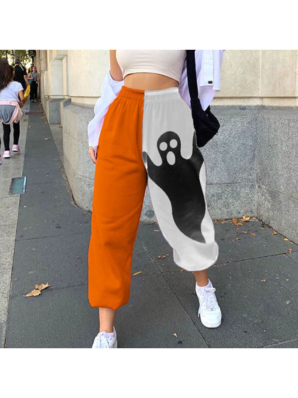 halloween sweatpants half and half