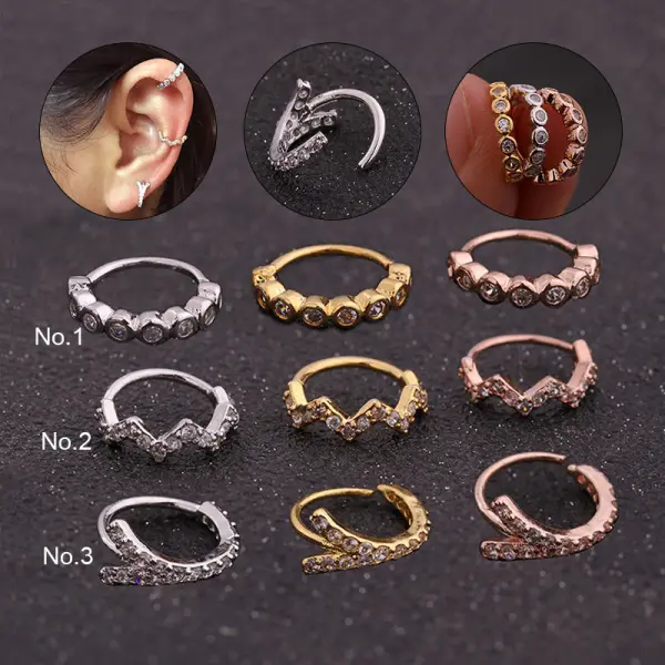 Personalized micro-set zircon nasal nail ear bone nail - Leanarea.chimpone.com 