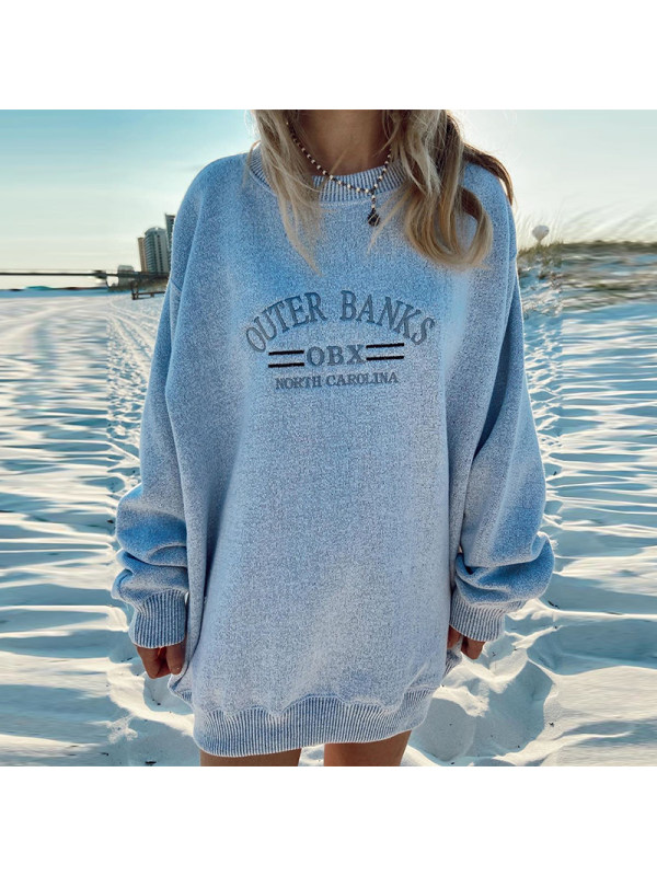 Vintage Casual Outer Banks Sweatshirt - bayease.com