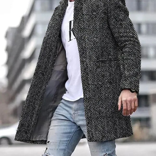 Stylish Texture Long Warm Coat - Leanarea.chimpone.com 