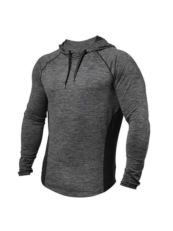 MenS Fitness Pullover Hooded T Shirt