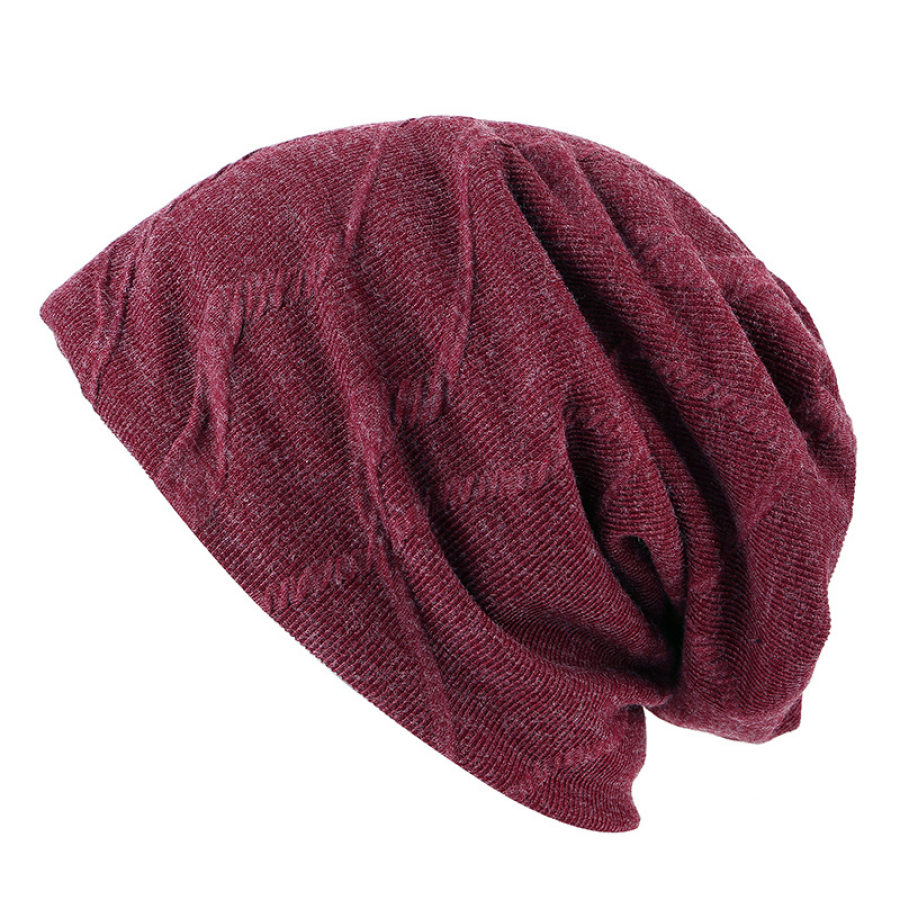 

Men's wool and velvet knitted hat ear protection warm hat