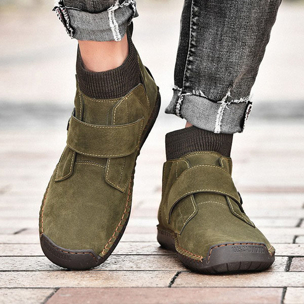 mens velcro strap boots