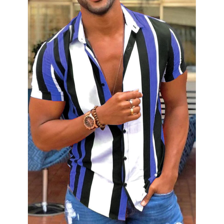 

Fashion Striped Holiday Shirt