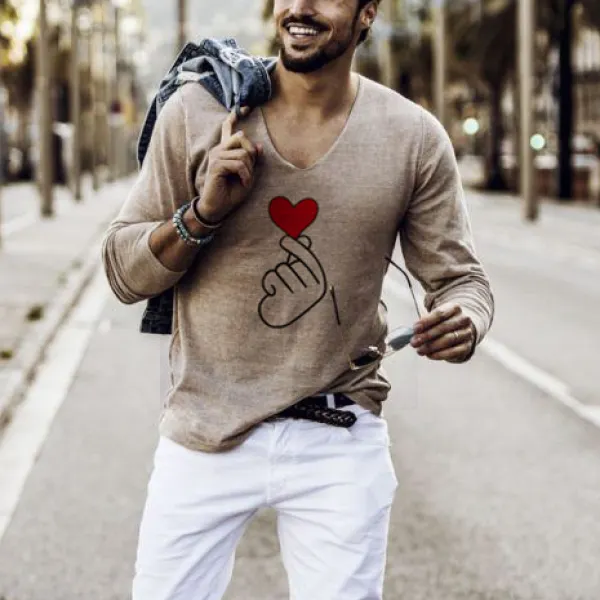 Mens Than Heart Long Sleeve Top - Leanarea.chimpone.com 