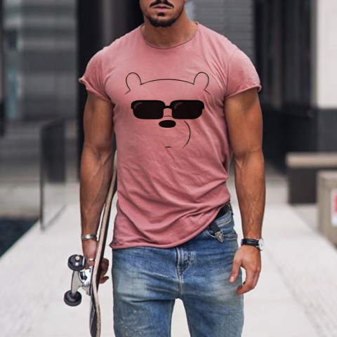 Bear T shirt with sunglasses