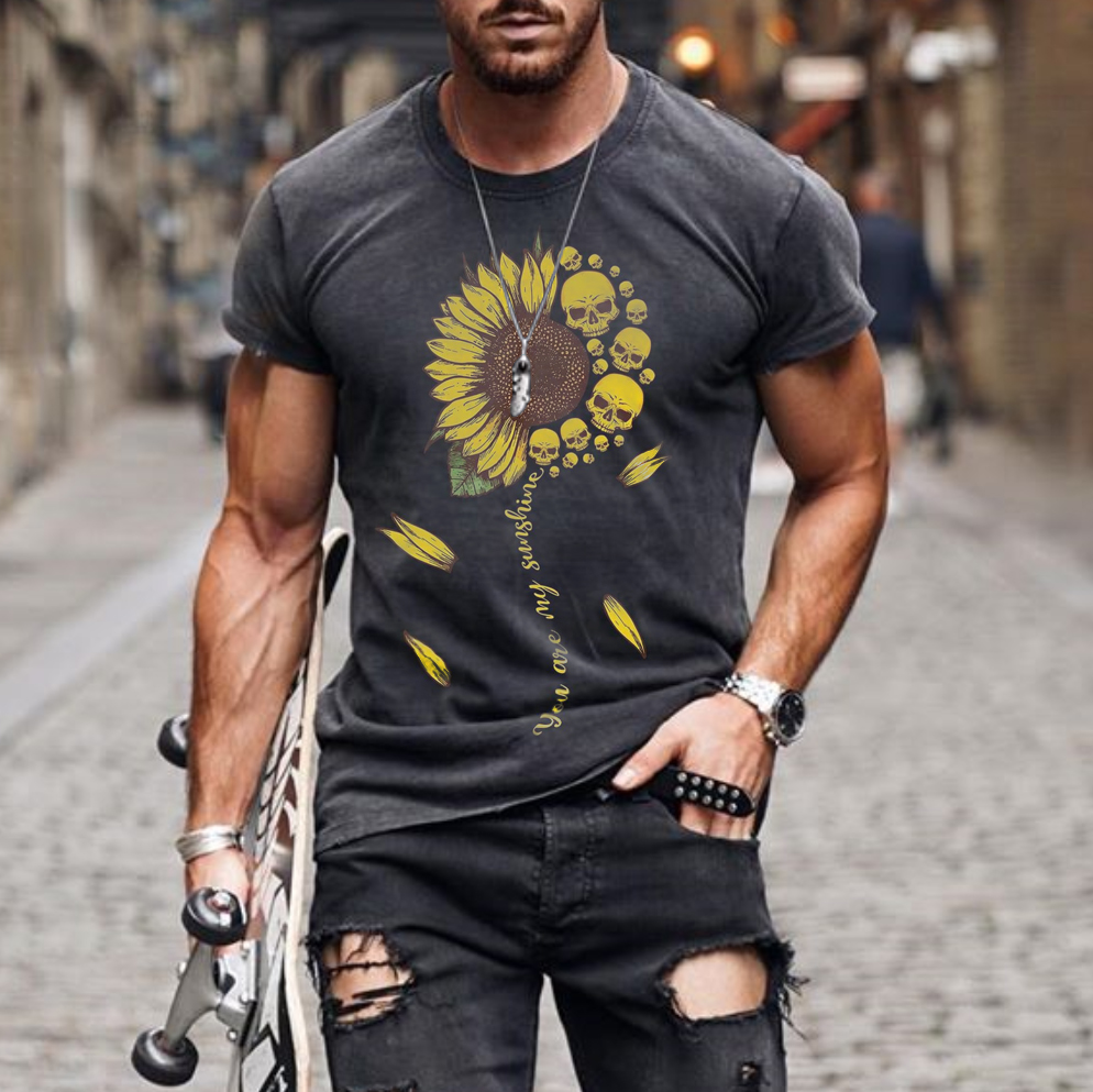 Fashion Sunflower Short Sleeve Chic T-shirt