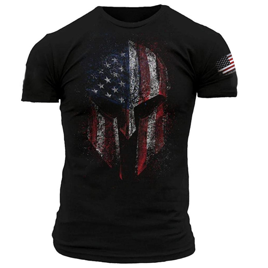 

Men's Fashion Print Round Neck Short Sleeve T-Shirt Top
