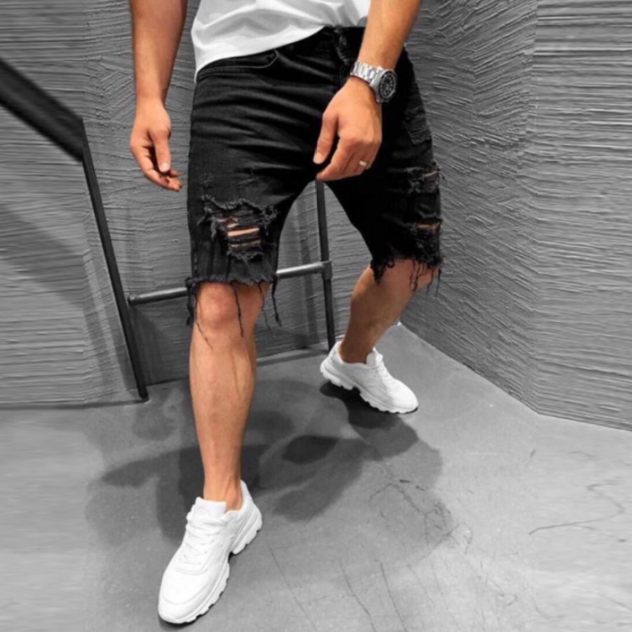 

High Street Ripped Distressed Denim Shorts