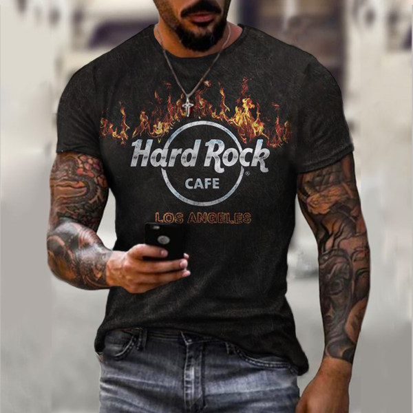 Mens Retro Hard Rock Cafe T Shirt 