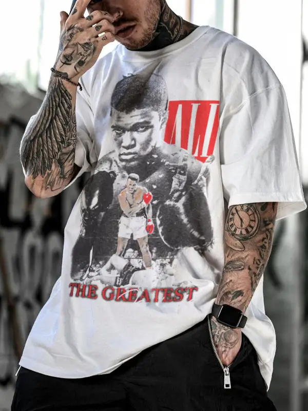 Ali Vintage Boxer Mens T-shirt - Globerain.com 