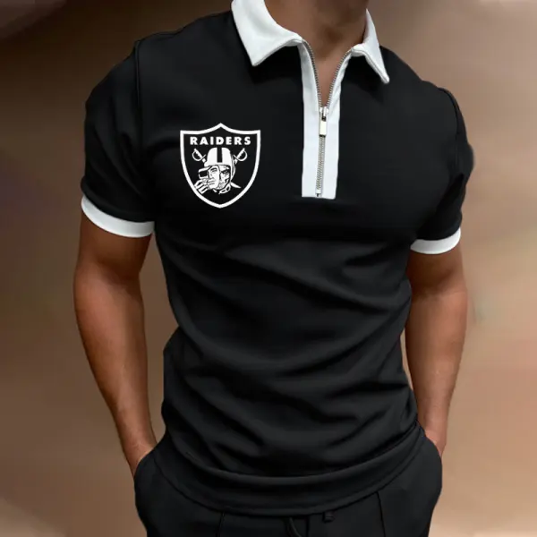 Las Vegas Raiders Short Sleeve Polo Shirt - Salolist.com 