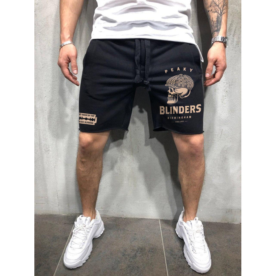 

Mens Retro Shelby Company Peaky Blinders Printed Shorts