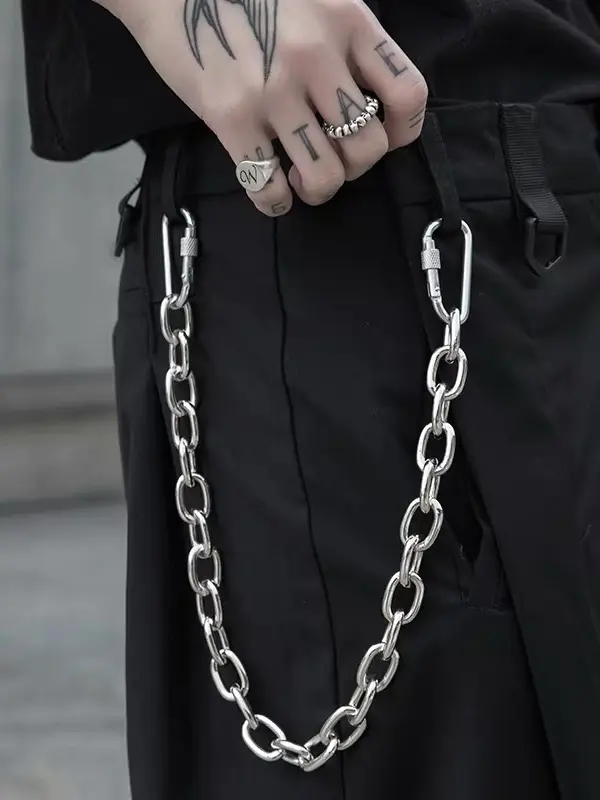 Original homemade bungee lock trousers chain waist chain chain can be used as necklace men and women trendy fashion brand - Oasisjoy.com 