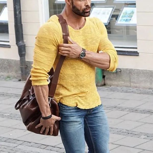 Autumn fashion casual long sleeve T-shirt - Leanarea.chimpone.com 