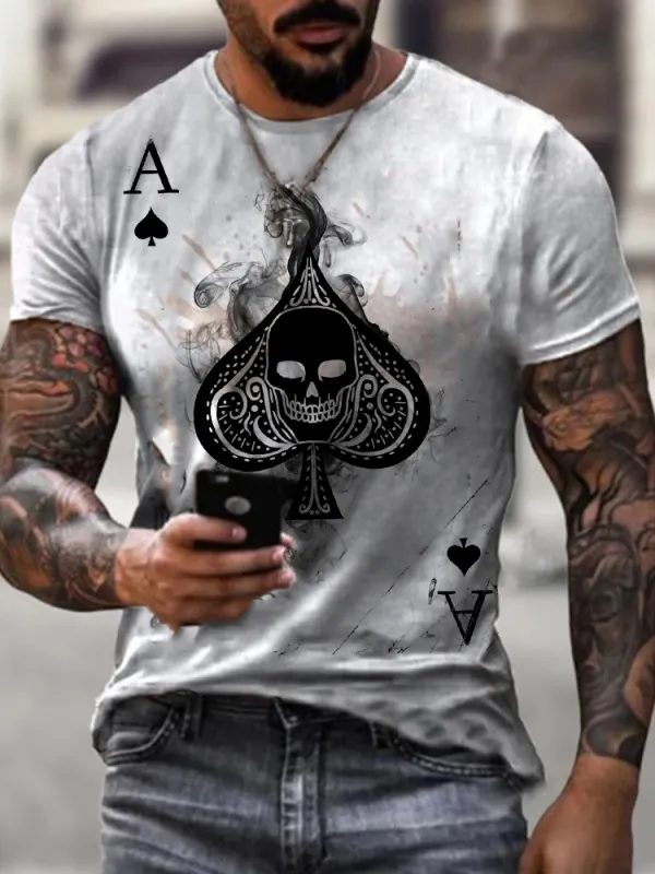 Mens Poker T-shirt - Oasisjoy.com 