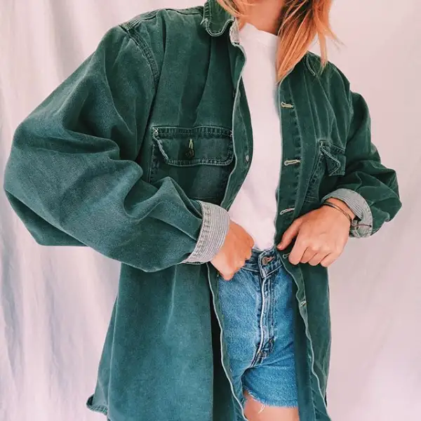 Simple and versatile denim jacket - Leanarea.chimpone.com 