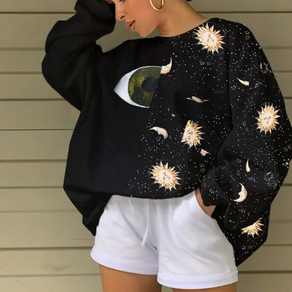 Loose Letter Sweatshirt - Leanarea.chimpone.com 