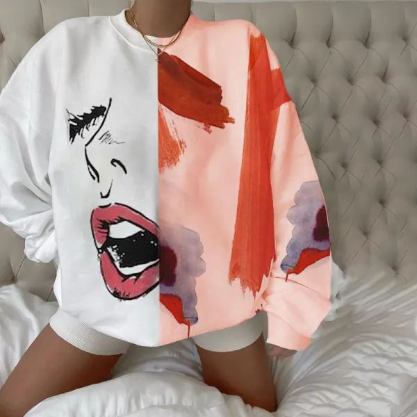 Long Sleeve Casual Basic Sweatshirt - Leanarea.chimpone.com 