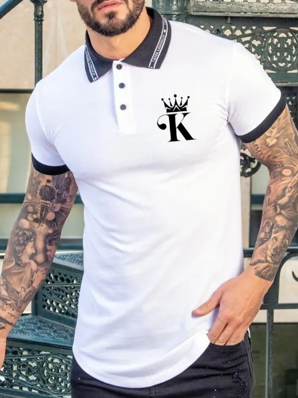 Fashion king poker print short sleeve T-shirt - Oasisjoy.com 