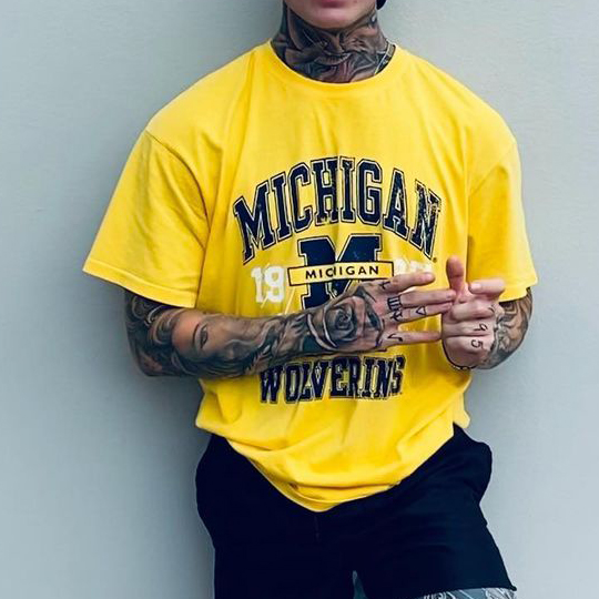 Street Fashion Printed Short sleeved T shirt