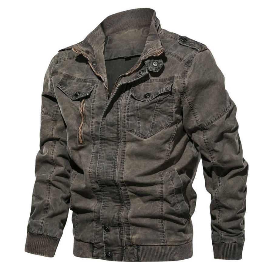 

Mens denim outdoor windproof jacket