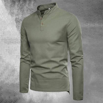 Men's outdoor quick-drying stand-up collar T-shirt