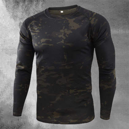 Men's Outdoor Quick-drying Camouflage Long Sleeve Tactical T-shirt