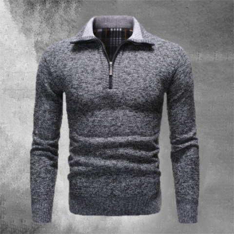 Mens Outdoor Plus Fleece Warm Knitted Sweater